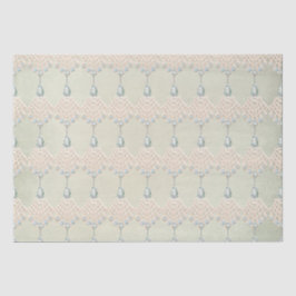 Papel De Seda Vintage elegante lace teal rhinestone vitoriano