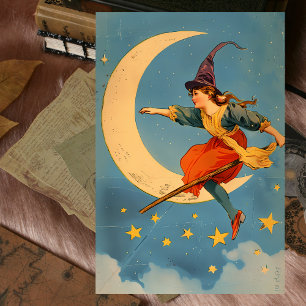 Papel De Seda Vintage English Style Witold em Broom Half Moon