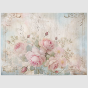 Papel De Seda Vintage Epemera Victoriana rosa
