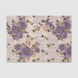 Papel De Seda Vintage Ephemera Floral Dragonfly