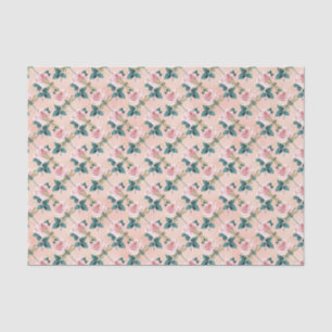 Papel De Seda Vintage Ephemera Floral Dragonfly