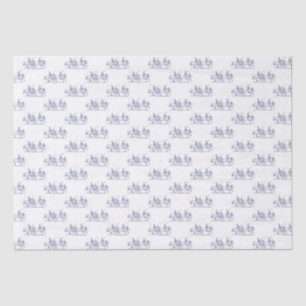 Papel De Seda Vintage Estylized Polo Match Desenho #2 Azul