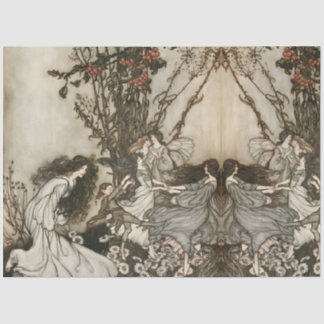 Papel De Seda Vintage Fairytale Cottagecore Fairy Arthur Rackham