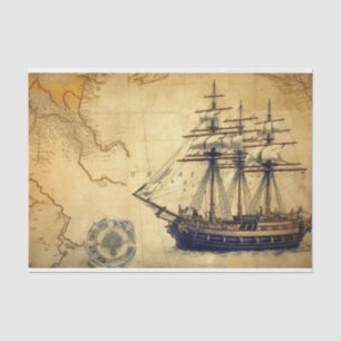 Papel De Seda Vintage Fantasy - Mapa de Desligamento de Entrega