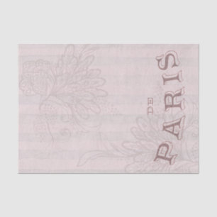 Papel De Seda Vintage Fashion Paris em Rosa Rosa Rosa Pálida