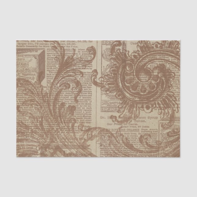 Papel De Seda Vintage Filigree (Frente )