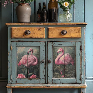 Papel De Seda Vintage Flamingos, cor-de-rosa vitoriana