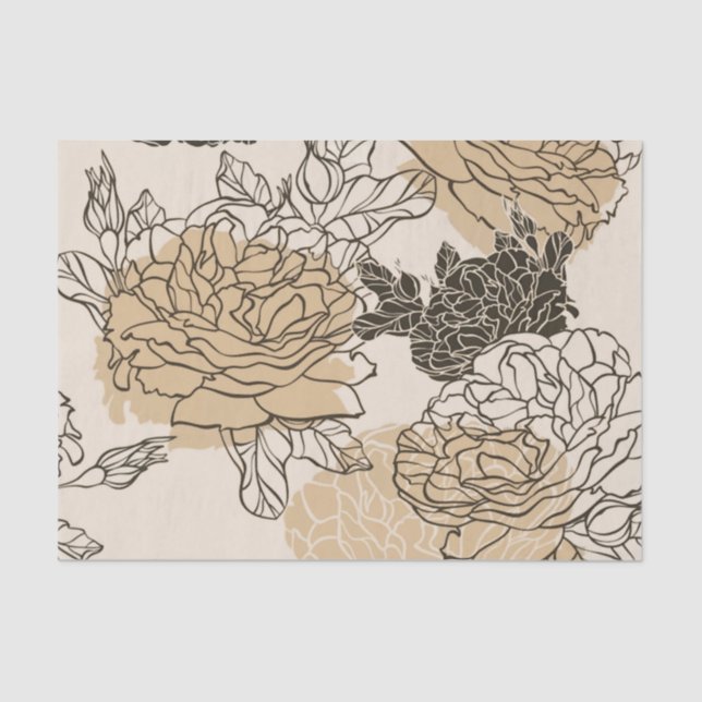 Papel De Seda Vintage Floral (Frente )