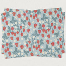 Vintage Floral Botânico Cottagecore de Morango