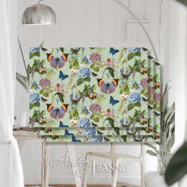 Papel De Seda Vintage Floral Butterfly Mint Ephemera Decoupage