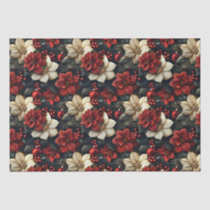Papel De Seda Vintage Floral Christmas