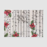 Papel De Seda Vintage Floral Christmas Watercolor Music Sheet<br><div class="desc">Apresentando nossa Vintage Floral Christmas Watercolor Music Sheet,  uma adição única e encantadora às suas decorações de férias nesta temporada. Esta obra lindamente trabalhada apresenta delicadas designs florais em aquarela numa antiga folha de música de Natal,  oferecendo um toque rústico e elegante para a decoração da sua casa.</div>