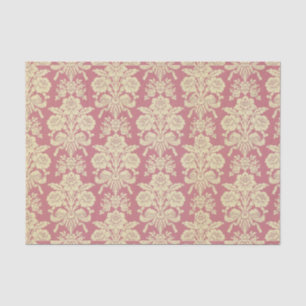 Papel De Seda vintage,floral,coral,rosa,rústico,damasco,victori