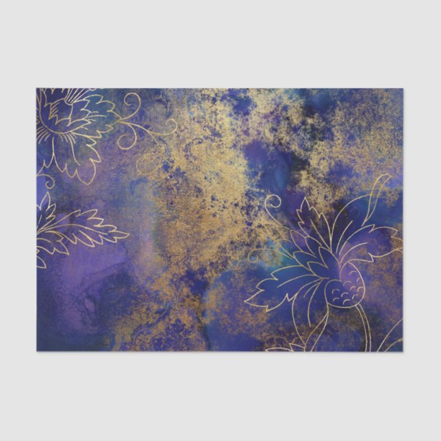 Papel De Seda Vintage Floral Damask (Frente )