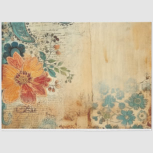 Papel De Seda Vintage Floral Decoupage
