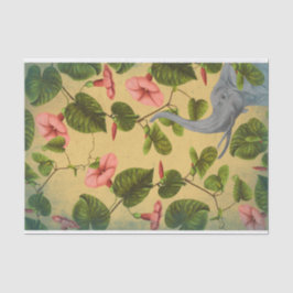 Papel De Seda Vintage Floral Elephant