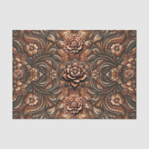 Papel De Seda Vintage Floral Floral Faux Leather Look