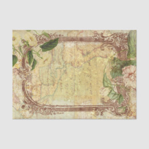 Papel De Seda Vintage Floral Frame