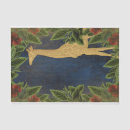 Papel De Seda Vintage Floral Giraffe