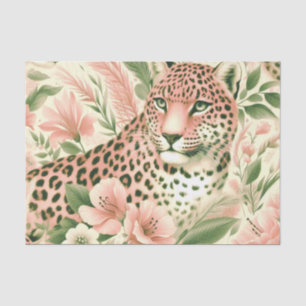 Papel De Seda Vintage Floral Jungle Lepard