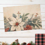 Papel De Seda Vintage Floral Natal Idade do Inverno Distúrbio<br><div class="desc">Este design pode ser personalizado escolhendo a opção Editar Design. Você também pode transferir para outros itens. Entre em contato comigo em colorflowcreations@gmail.com ou use a opção de bate-papo no topo da página se você quiser ter este design em outro produto ou precisar de assistência. Veja mais designs ou siga-me...</div>
