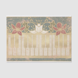 Papel De Seda Vintage Floral Piano