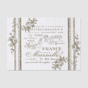 Papel De Seda Vintage Floral Rosa Border Name