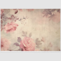 Vintage Floral Rosa Decoupage