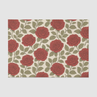 Papel De Seda Vintage Floral Rosa do Jardim Vitoriano