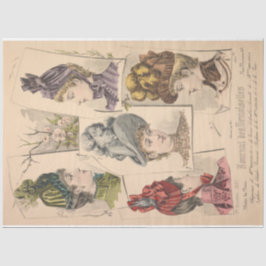 Papel De Seda Vintage França Ad Victorian Hats Paris Fashion