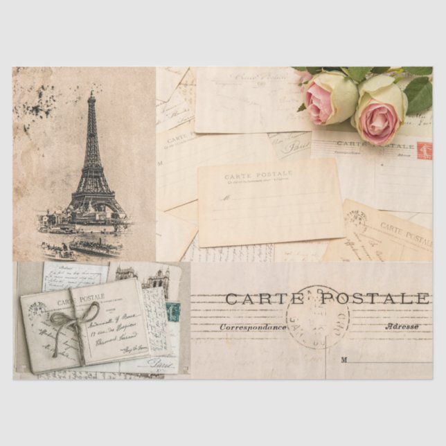 Papel De Seda Vintage França desliga desacoplamento russo (Frente )