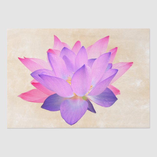 Papel De Seda Vintage França Lotus Flower Decoupage  (Frente )