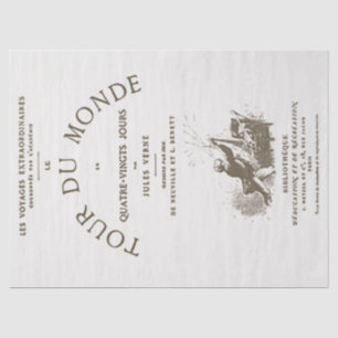 Papel De Seda Vintage French Book Title Page Decoupage J Verne