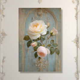 Papel De Seda Vintage French Chateau Blue Pink