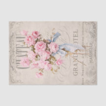 Vintage French Chateau Grand Hotel Pink Florals