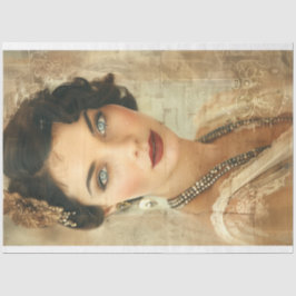 Papel De Seda Vintage French Flapper Lady Decoupage