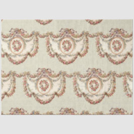 Papel De Seda Vintage French Pink Rose Floral Garland Decoupage