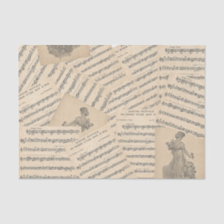 Papel De Seda Vintage French Wedding March Music Tissue Paper (D