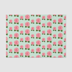 Papel De Seda Vintage Garden Floral Blush Pink Rose Bloom