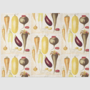 Papel De Seda Vintage Garden Veggies Crafters