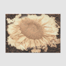 Papel De Seda Vintage Giant Sunflower Painados Vignette Russo