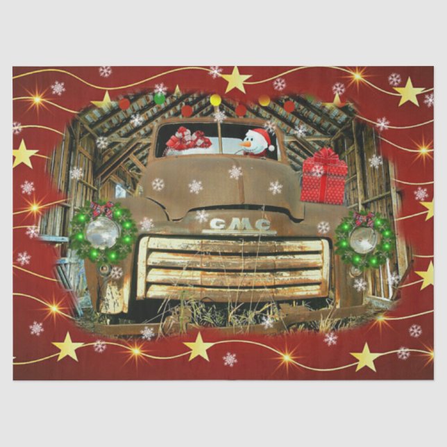 Papel De Seda Vintage GMC Truck Run (Frente )