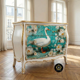 Papel De Seda Vintage Goose Rustic Floral Decoupage