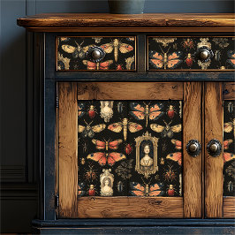 Papel De Seda Vintage Gothic Victorian Cameo Women Moths Beetles