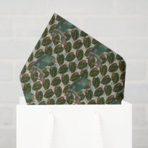 Papel De Seda Vintage Green Parrot