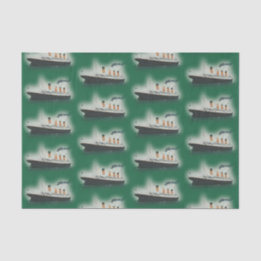 Papel De Seda Vintage Green Titanic no Natal