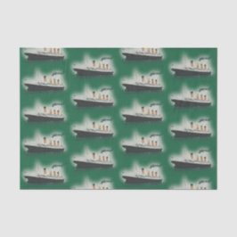 Papel De Seda Vintage Green Titanic no Natal