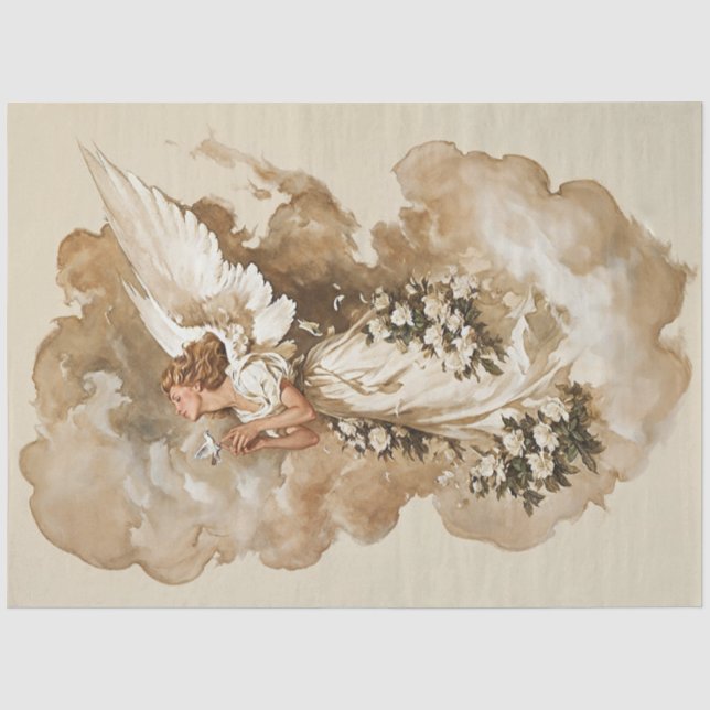 Papel De Seda Vintage Guardian Angel (Frente )