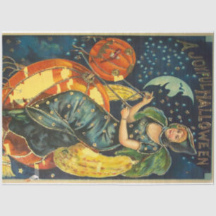 Papel De Seda Vintage Halloween Poster