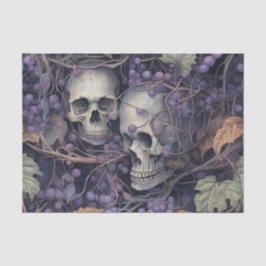 Papel De Seda Vintage Halloween Skull